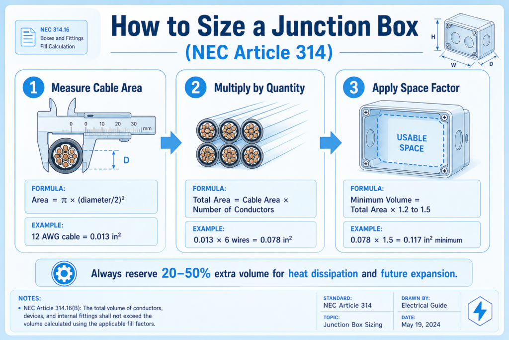 IP66 Waterproof Junction Box Buying Guide: Size, Material, and Installation Tips junction box sizing method